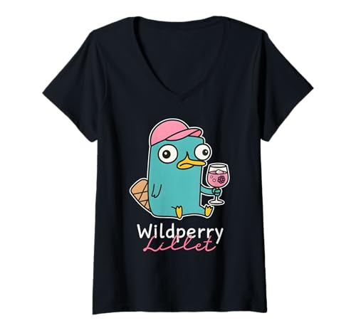 Damen WILDPERRY - Wildberry Lil Cocktail Schnabeltier T-Shirt mit V-Ausschnitt Damen WILDPERRY - Wildberry Lil Cocktail Schnabeltier T-Shirt mit V-Ausschnitt von WILDPERRY - WILDBERRY LIL - Mädelsabend
