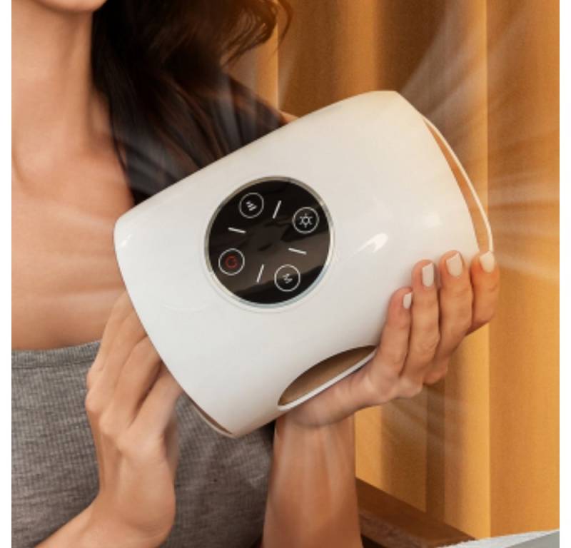 WILGOON Massagegerät Elektrisches Handmassagegerät mit Kompression und Heizung, Weiß, einzigartiger Finger-Stretch-Funktion & wohltuender Wärmefunktion WILGOON Massagegerät Elektrisches Handmassagegerät mit Kompression und Heizung, Weiß, einzigartiger Finger-Stretch-Funktion & wohltuender Wärmefunktion von WILGOON