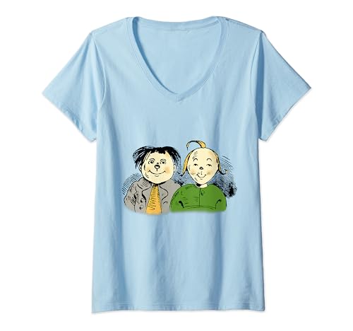 Damen MAX und MORITZ T-Shirt mit V-Ausschnitt von WILHELM BUSCH