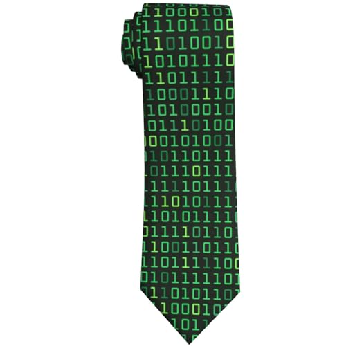 WILL BUDXEG Herren-Krawatte, lustige Krawatte, modische Krawatten, Computer Nerd Coding Programmers Geek Board Grün, Einheitsgröße von WILL BUDXEG