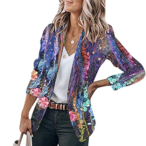 Damen Blazer Kurz Blazer Sommer Damen Leicht Tailliert Damen Blazer Elegant Blazer Grau Damen Jacket Damen Blazer Elegant Schwarz Damen Blazer Damen Trenchcoat Blazer Grün Blazer Long Blazer Damen L von WILLBEST