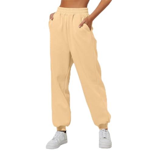 WILLBEST Freizeithose Damen Baumwolle kurzgröße Trainingshose Damen Low Waist Jeans Damen Baggy Hosen Damen Winter 48 yogahose Damen Trackies Damen Sporthose kurz eng y2k Jeans weiße von WILLBEST