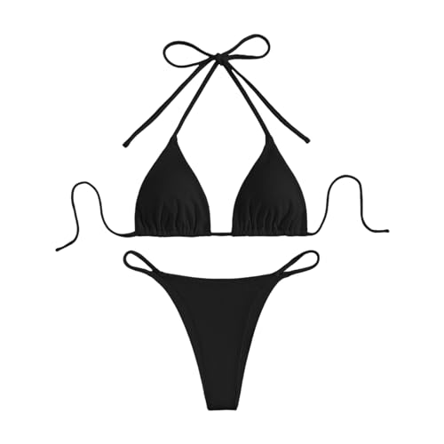 Blumen Strandkleid Bikini weiß Push up Bikini Damen schnürung Cups Badeanzug Damen große größe Badeanzug für Blumen bügelbikini Set 2 teiler Neckholder t von WILLBEST