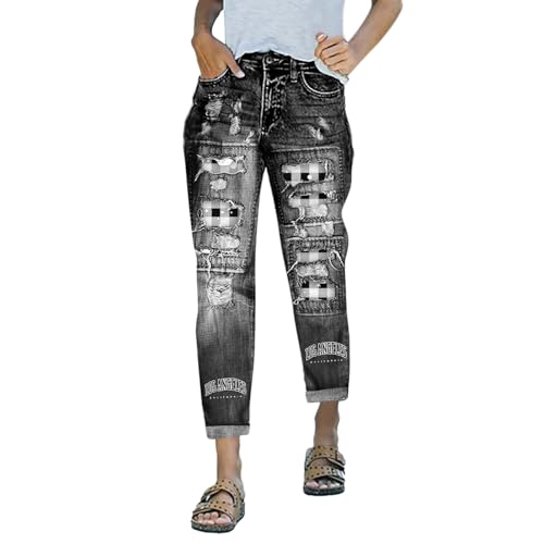 Haremshose Damen Sporthose Damen Lang Baumwolle Hosen High Waist Stoff high Waist Jeans Baggy Trainingshose Polyester Haremshose Baumwolle Winter Weite Hose Sommerhose von WILLBEST