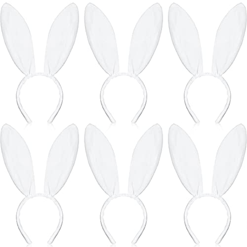 WILLBOND 6 Stücke Hasenohren Haarreif Osterhasen Haarreifen Hasenohren Hasen Ohren Haarreif Bunny Haarreif Haarreif Hase Ostern Kostüm Hasenohren Osterhasen Ohren Hasen Bunny Ears Ohren Weiß von WILLBOND