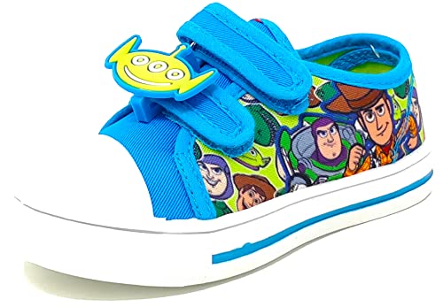 Jungen Mädchen Toy Story Canvas Pumps Sneaker, blau, 27 EU von WILLIAM LAMB