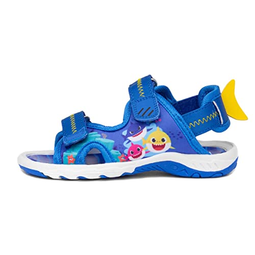 William Lamb Nickelodeon Baby Shark Sport-Sandalen für Jungen, mit verstellbarem Riemen, Sommerschuhe, Größe 38-44, Blau - blau - Größe: 27 EU von WILLIAM LAMB