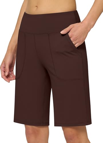 WILIIT Shorts Damen Sommer Sporthose Bermuda Baumwolle Yoga Shorts High Waist Kurze Hose Laufshorts Traininghose Fitness Running Gym mit Taschen Braun S WILIIT Shorts Damen Sommer Sporthose Bermuda Baumwolle Yoga Shorts High Waist Kurze Hose Laufshorts Traininghose Fitness Running Gym mit Taschen Braun S von WILLIT