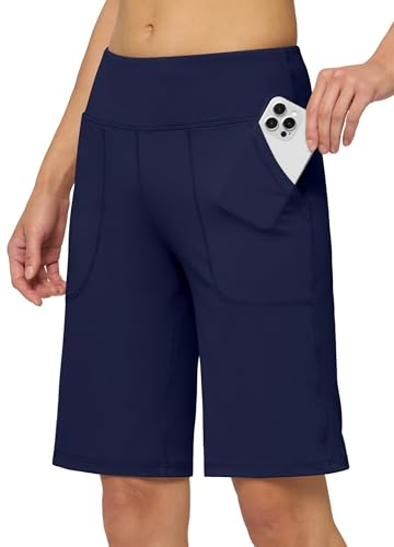 WILIIT Shorts Damen Sommer Sporthose Bermuda Baumwolle Yoga Shorts High Waist Kurze Hose Laufshorts Traininghose Fitness Running Gym mit Taschen Marineblau XXL WILIIT Shorts Damen Sommer Sporthose Bermuda Baumwolle Yoga Shorts High Waist Kurze Hose Laufshorts Traininghose Fitness Running Gym mit Taschen Marineblau XXL von WILLIT