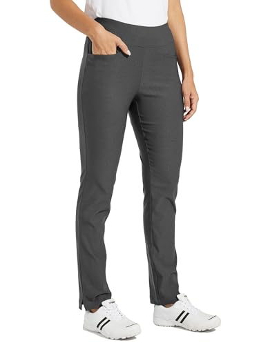 WILLIT Damen Golf Hose Stretch Wanderhose leicht schnell trocknende Outdoorhose Wasserabweisende Sporthose Dunkelgrau M von WILLIT