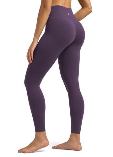 WILLIT Damen Leggings Blickdicht Sporthose Hohe Taille Leggins Bauchkontrolle Sportleggings für Yoga Workout im Fitnessstudio 71cm Dunkellila XXL von WILLIT