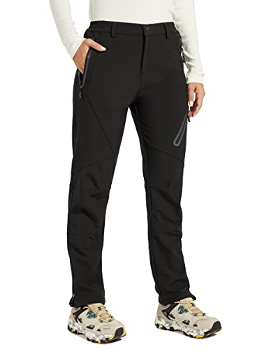 WILLIT Damen Schneehose Thermohose Gefüttert Wanderhose Wasserdicht Softshellhose Fleece Skihose Warm Trekkinghose Winter Outdoorthose Isoliert Kaltes Wetter Schwarz M WILLIT Damen Schneehose Thermohose Gefüttert Wanderhose Wasserdicht Softshellhose Fleece Skihose Warm Trekkinghose Winter Outdoorthose Isoliert Kaltes Wetter Schwarz M von WILLIT