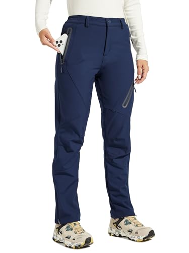 WILLIT Damen Schneehose Thermohose Gefüttert Wanderhose Wasserdicht Softshellhose Fleece Skihose Warm Trekkinghose Winter Outdoorthose Isoliert Kaltes Wetter Tiefblau M WILLIT Damen Schneehose Thermohose Gefüttert Wanderhose Wasserdicht Softshellhose Fleece Skihose Warm Trekkinghose Winter Outdoorthose Isoliert Kaltes Wetter Tiefblau M von WILLIT
