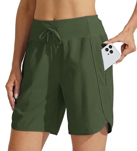 WILLIT Damen Shorts Sporthose Kurz High Waist Laufhose Sommer Laufshorts Schnelltrocknend Wanderhose Kurze Hose Sport Fitness Running mit Taschen 7" Olivengrün XS WILLIT Damen Shorts Sporthose Kurz High Waist Laufhose Sommer Laufshorts Schnelltrocknend Wanderhose Kurze Hose Sport Fitness Running mit Taschen 7" Olivengrün XS von WILLIT