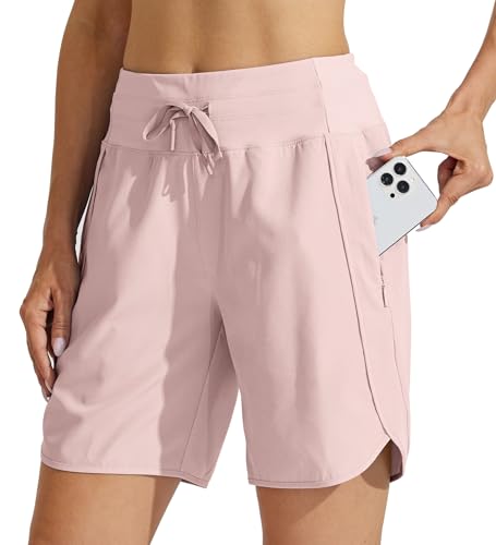 WILLIT Damen Shorts Sporthose Kurz High Waist Laufhose Sommer Laufshorts Schnelltrocknend Wanderhose Kurze Hose Sport Fitness Running mit Taschen 7" Rosa XXL WILLIT Damen Shorts Sporthose Kurz High Waist Laufhose Sommer Laufshorts Schnelltrocknend Wanderhose Kurze Hose Sport Fitness Running mit Taschen 7" Rosa XXL von WILLIT