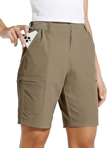 WILLIT Damen Shorts Wanderhose Kurze Hose Sommer Cargohose Radhose Stretch Sporthose Golfshorts Schnelltrocken Wander Outdoor Leichte Reise Shorts mit Taschen Dunkelkhaki XS WILLIT Damen Shorts Wanderhose Kurze Hose Sommer Cargohose Radhose Stretch Sporthose Golfshorts Schnelltrocken Wander Outdoor Leichte Reise Shorts mit Taschen Dunkelkhaki XS von WILLIT