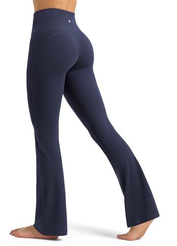 WILLIT Flared Leggings Damen Yogahose Hohe Taille Schlaghose Bootcut Sporthose Blickdicht Leggins Bootleg Arbeitshose mit Taschen 77cm Navy Blau XL WILLIT Flared Leggings Damen Yogahose Hohe Taille Schlaghose Bootcut Sporthose Blickdicht Leggins Bootleg Arbeitshose mit Taschen 77cm Navy Blau XL von WILLIT