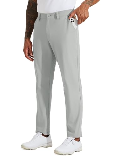 WILLIT Herren Hosen Stretch Stoffhose Lang Anzughose Freizeithose Leicht Einfarbig für Business Alltag Urlaub Strand mit Taschen 30" Hellgrau 40W/30L WILLIT Herren Hosen Stretch Stoffhose Lang Anzughose Freizeithose Leicht Einfarbig für Business Alltag Urlaub Strand mit Taschen 30" Hellgrau 40W/30L von WILLIT