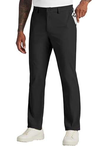 WILLIT Herren Golfhosen Stretch Hosen Jogginghose Schnelltrockner Arbeit Bürohosen Lässige Hosen mit 4 Taschen Schwarz 32W x 32L WILLIT Herren Golfhosen Stretch Hosen Jogginghose Schnelltrockner Arbeit Bürohosen Lässige Hosen mit 4 Taschen Schwarz 32W x 32L von WILLIT