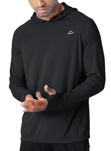 WILLIT Herren Hoodie Kapuzenpullover UPF 50+ Sonnenschutz Rashguard Kapuzen Shirt Langarm SPF Angeln Outdoor Laufen Wandern Leicht Schwarz XXL WILLIT Herren Hoodie Kapuzenpullover UPF 50+ Sonnenschutz Rashguard Kapuzen Shirt Langarm SPF Angeln Outdoor Laufen Wandern Leicht Schwarz XXL von WILLIT