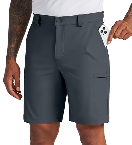 WILLIT Herren Shorts Stretch Sommer Cargo Shorts Kurze Hosen Golf Sporthosen Schnelltrocknend Leicht Chino Shorts mit Taschen 9“ Dunkelgrau 35W WILLIT Herren Shorts Stretch Sommer Cargo Shorts Kurze Hosen Golf Sporthosen Schnelltrocknend Leicht Chino Shorts mit Taschen 9“ Dunkelgrau 35W von WILLIT