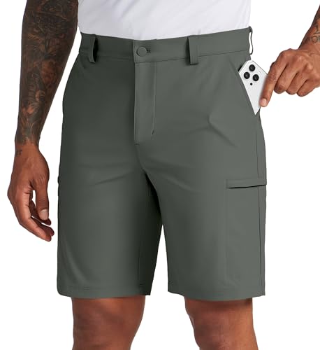 WILLIT Herren Shorts Stretch Sommer Cargo Shorts Kurze Hosen Golf Sporthosen Schnelltrocknend Leicht Chino Shorts mit Taschen 9“ Graugrün 35W WILLIT Herren Shorts Stretch Sommer Cargo Shorts Kurze Hosen Golf Sporthosen Schnelltrocknend Leicht Chino Shorts mit Taschen 9“ Graugrün 35W von WILLIT