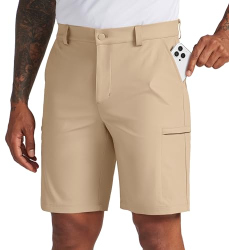 WILLIT Herren Shorts Stretch Sommer Cargo Shorts Kurze Hosen Golf Sporthosen Schnelltrocknend Leicht Chino Shorts mit Taschen 9“ Hellkhaki 30W WILLIT Herren Shorts Stretch Sommer Cargo Shorts Kurze Hosen Golf Sporthosen Schnelltrocknend Leicht Chino Shorts mit Taschen 9“ Hellkhaki 30W von WILLIT