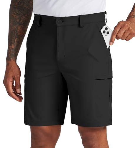 WILLIT Herren Shorts Stretch Sommer Cargo Shorts Kurze Hosen Golf Sporthosen Schnelltrocknend Leicht Chino Shorts mit Taschen 9“ Schwarz 42W WILLIT Herren Shorts Stretch Sommer Cargo Shorts Kurze Hosen Golf Sporthosen Schnelltrocknend Leicht Chino Shorts mit Taschen 9“ Schwarz 42W von WILLIT