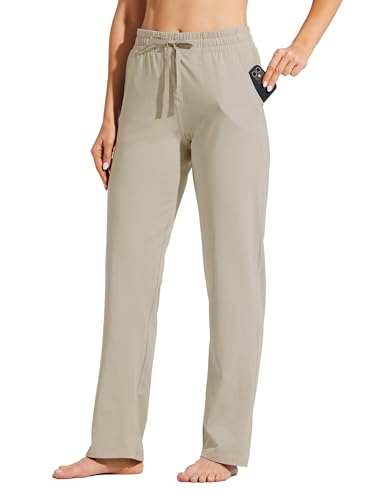 WILLIT Jogginghose Damen Baumwolle Trainingshose Lang Freizeithose Sporthose Yogahose gerades Bein Sport Lounge Sweatpants Kordelzug mit Taschen Khaki XL WILLIT Jogginghose Damen Baumwolle Trainingshose Lang Freizeithose Sporthose Yogahose gerades Bein Sport Lounge Sweatpants Kordelzug mit Taschen Khaki XL von WILLIT
