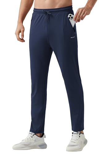 WILLIT Jogginghose Herren Sweatpants Workout Jogger Männer Sporthose Trainingshose Jogging Laufhosen mit Reißverschlusstaschen Navy M von WILLIT