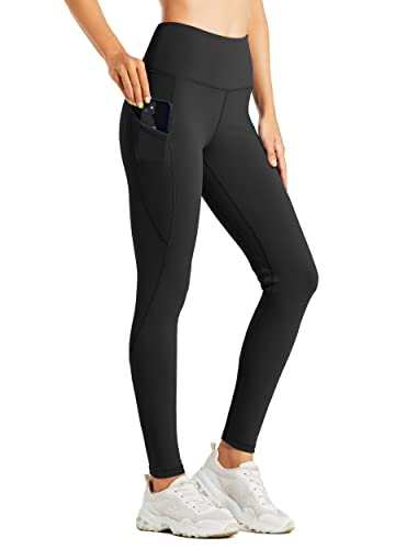 Willit Damen-Leggings mit Fleece-Futter, wasserabweisend, Thermo-Winterhose, Wandern, Yoga, Laufen, Strumpfhose, hohe Taille von WILLIT