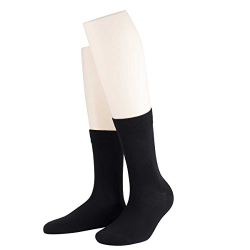 WILOX Damen feuchtigkeitsregulierende und atmungsaktive Socke aus Merino Wolle und Lyocell Tencel Strick EXCLUSIVE MERINO/TENCEL, Schwarz, 39/42 von WILOX