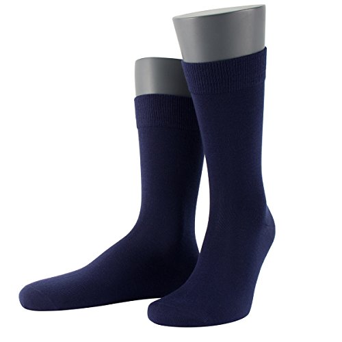 Wilox Herren feuchtigkeitsregulierende und atmungsaktive Socke aus Merino Wolle und Lyocell Tencel® Strick EXCLUSIVE MERINO/TENCEL10467-navy-39-42 von WILOX