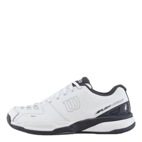 Wilson Unisex Rush COMP LTR Tennisschuhe Synthetik, Für alle Bodenbeläge, Alle Spielertypen, Weiß/Weiß/Grau, Gr. 37 von Wilson