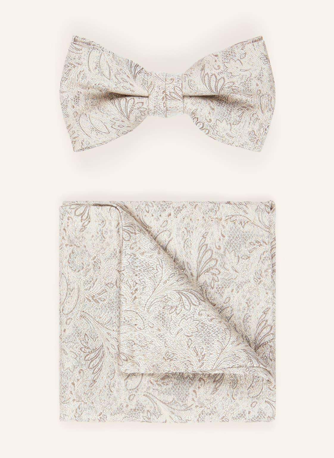 Wilvorst Set: Fliege Und Einstecktuch beige von WILVORST