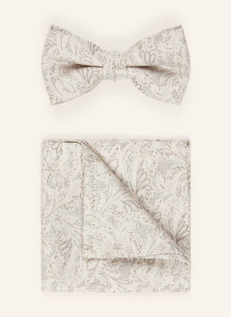 Wilvorst Set: Fliege Und Einstecktuch beige von WILVORST