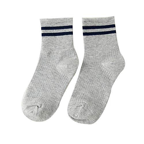 WINBST Sneaker Socken Freizeitsocken mit bunten Streifen Baumwolle Unisex Damen Tennissocken Streifen in Retro Design von WINBST