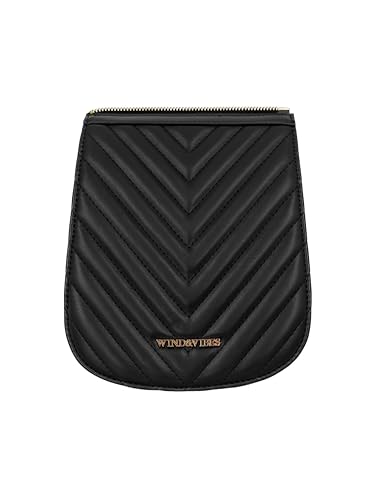 WIND & VIBES Austauschbare Quilted V Black Flap für synthetische Leder-Tasche - Passen Sie unsere Tasche ganz einfach an, um Ihrem Lebensstil eine charmante Note zu verleihen von WIND & VIBES