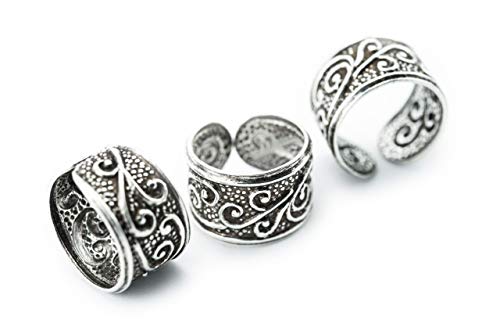 WINDALF Bohemian Ohrklemme LEA Ø 13 mm Mediaval Ornamentik mit Energie-Spiralen Vintage-Schmuck 925 Sterlingsilber von Windalf