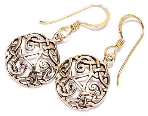 WINDALF Celtic Irische Ohrringe DARIN 3.1 cm Keltische Triskele Ohrschmuck Bronze von Windalf