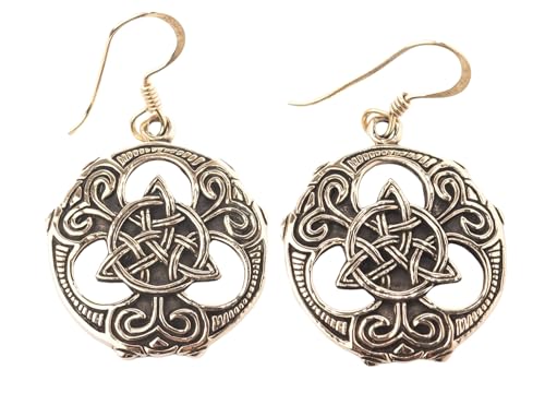 WINDALF Celtic Ohrhänger ELANA 3.9 cm Keltische Dreiheit Ohrringe Bronze von Windalf