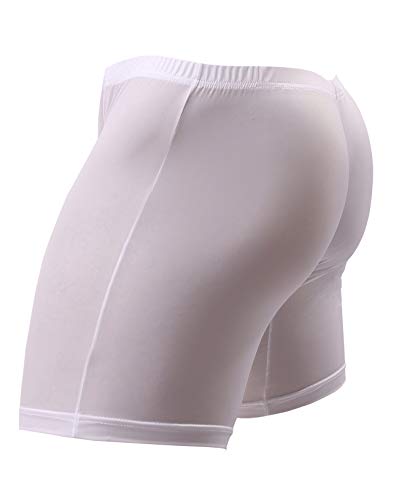 WINDAY Herren Slip Atmungsaktiv Ice Silk Sport Inspired Unterwäsche Boxer Briefs, 1er-Pack Weiß 1, X-Large von WINDAY