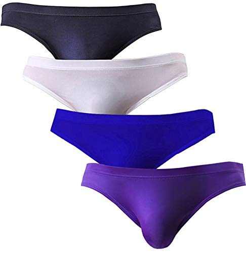 WINDAY Herren Slip atmungsaktiv Ice Silk Triangle Bikini und Slip N04, 4er-Pack gemischte Farben, XX-Large WINDAY Herren Slip atmungsaktiv Ice Silk Triangle Bikini und Slip N04, 4er-Pack gemischte Farben, XX-Large von WINDAY