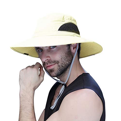 WINDCHASER Sonnenhut Herren UV Schutz, Breite Krempe Wanderhut Damen Kappe Safari Sonnenschutz Hut Breite Krempe Outdoor Anglerhut Wanderhut von WINDCHASER