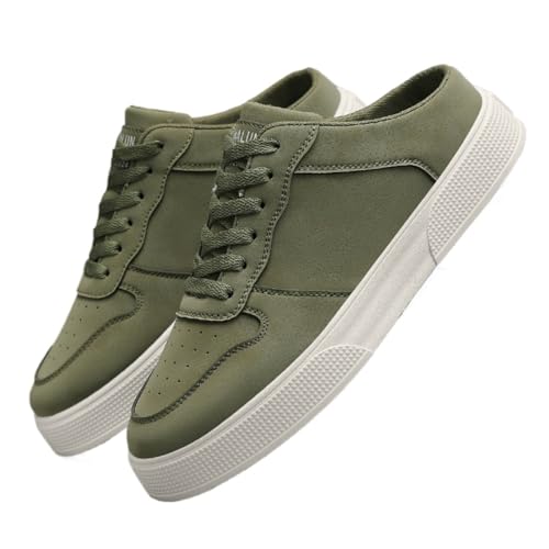 Herren Rückenfreie Turnschuhe Slip on Mule Sneakers Sommer Atmungsaktiv Sport Hausschuhe Gartenschuhe Leichte Rückenfrei Slip-on Sneakers, grün, 44 EU von WINDEHAO