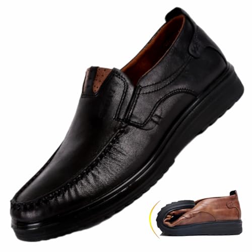 WINDEHAO Leichte Herren-Schlupfschuhe aus echtem Leder, leger, Business-Slipper, Halbschuhe für Herren, 2024, Leder, Mokassins, Schwarz, Größe 39 EU WINDEHAO Leichte Herren-Schlupfschuhe aus echtem Leder, leger, Business-Slipper, Halbschuhe für Herren, 2024, Leder, Mokassins, Schwarz, Größe 39 EU von WINDEHAO