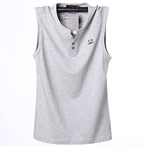 WINDEHAO M-6XL Sommer Herren Übergröße Baumwolle Weste, atmungsaktives Sport ärmelloses T-Shirt, leichtes athletisches Unterhemd Tank Top von WINDEHAO