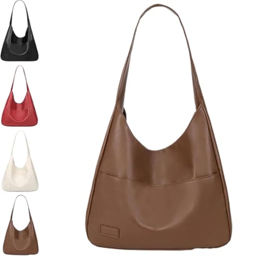 WINDEHAO Ooomay Bag The Maya Bag Oomay Tote Bag Vegan Leather Tote for Women Large Capacity Ooomay Maya Shoulder Bag, braun, M von WINDEHAO