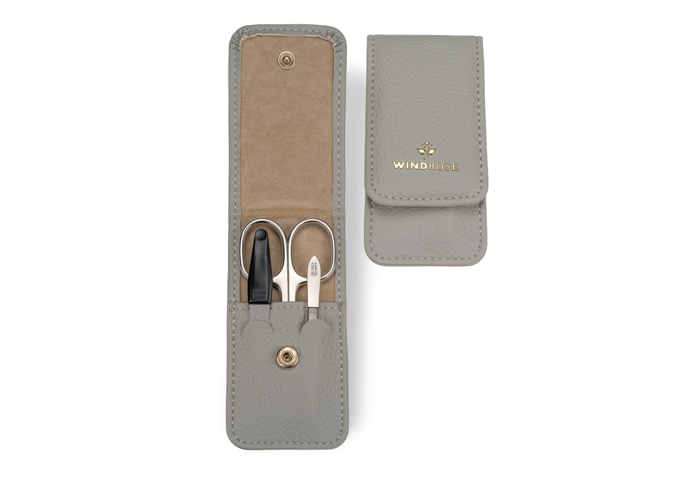 WINDROSE Maniküre-Etui 3-teiliges Maniküretui Aurora, Bestückung aus dem Hause Becker/Solingen von WINDROSE