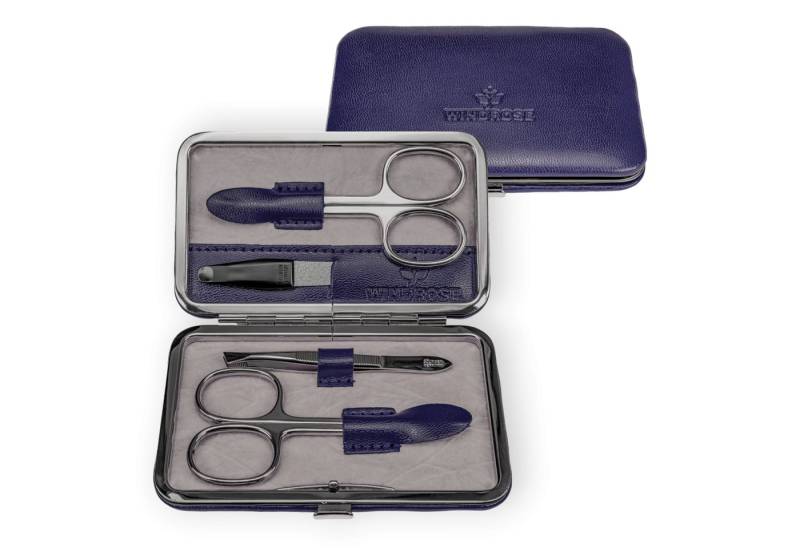 WINDROSE Maniküre-Etui 4-teiliges Maniküretui Merino / Merino Moda, Bestückung aus dem Hause Becker/Solingen von WINDROSE